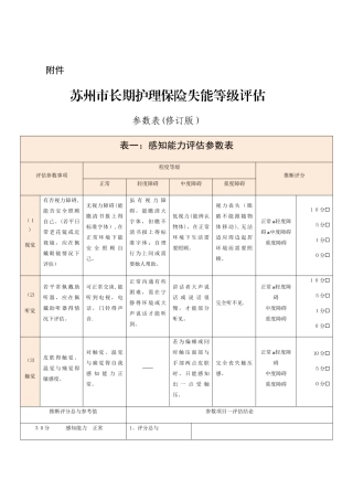 失能评估量表更新版