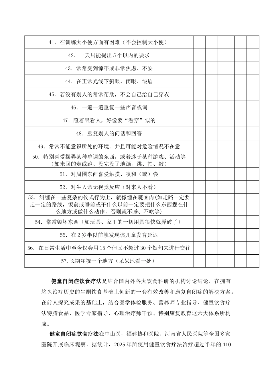 孤独症abc量表孤独症儿童行为量表_第3页