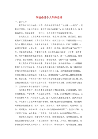 学校会计个人年终总结