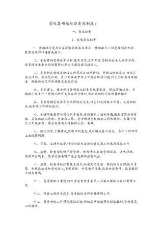 学校各项岗位职责及制度