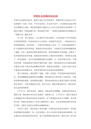 学校社会实践活动总结