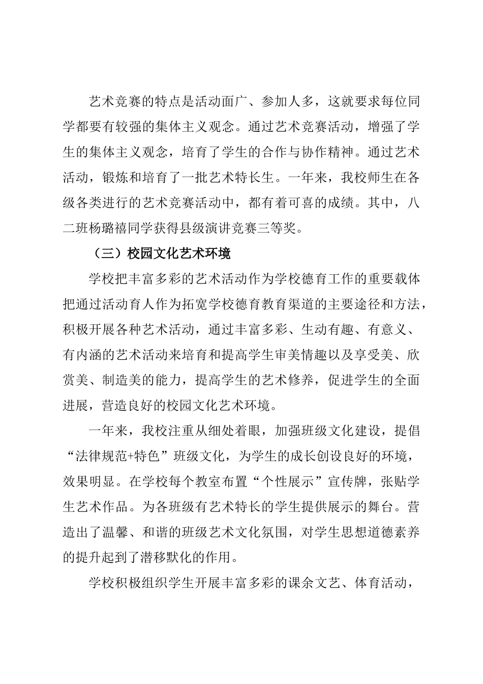 学校艺术年度报告_第3页