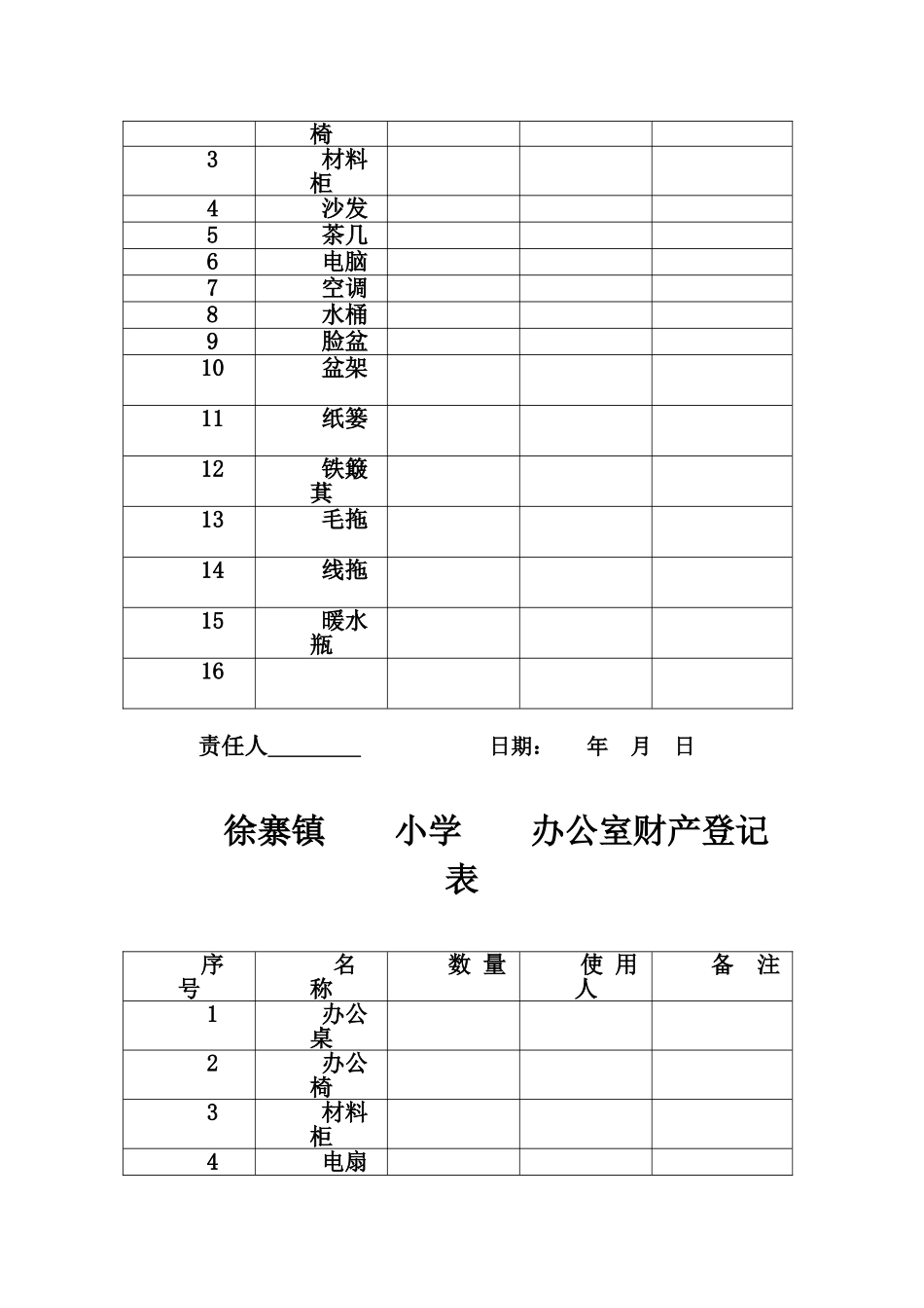 学校财产登记表_第2页