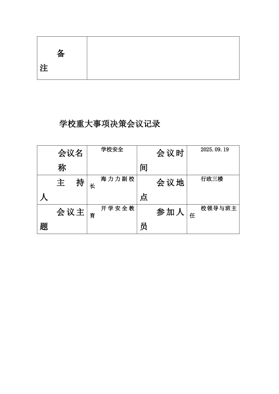 学校重大事项决策会议记录表_第2页