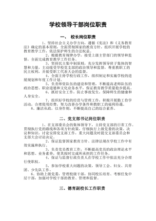 学校领导干部岗位职责42519