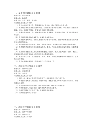 安保部岗位职责