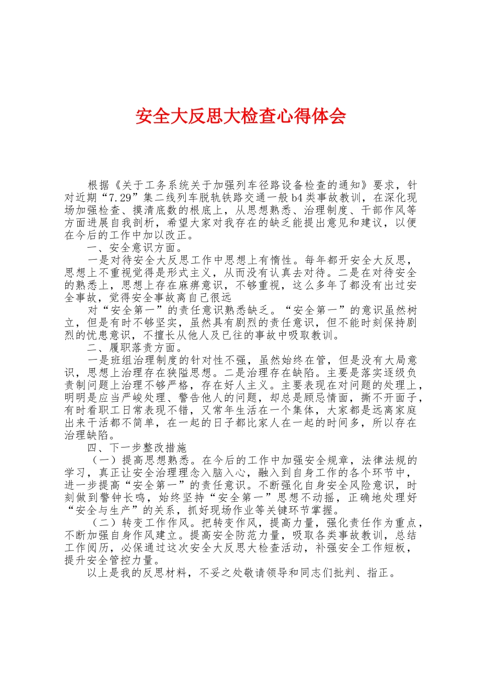 安全大反思大检查心得体会_第1页
