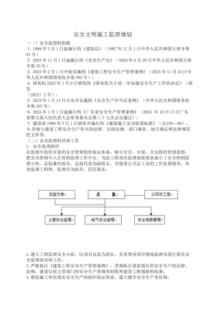 安全文明施工监理规划0