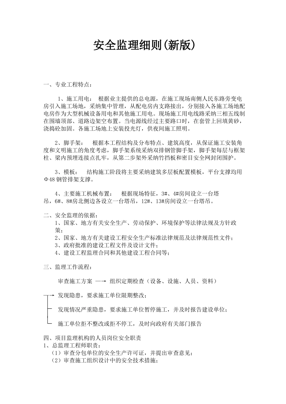 安全监理细则（新版）_第1页