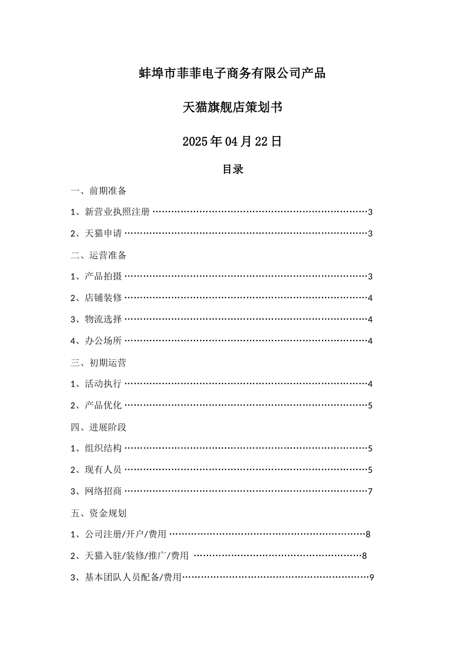 官方旗舰店运营策划书_第1页