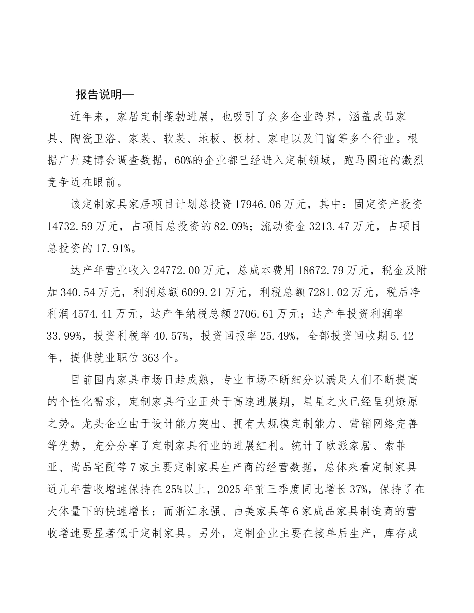 定制家具家居生产制造项目计划书_第2页