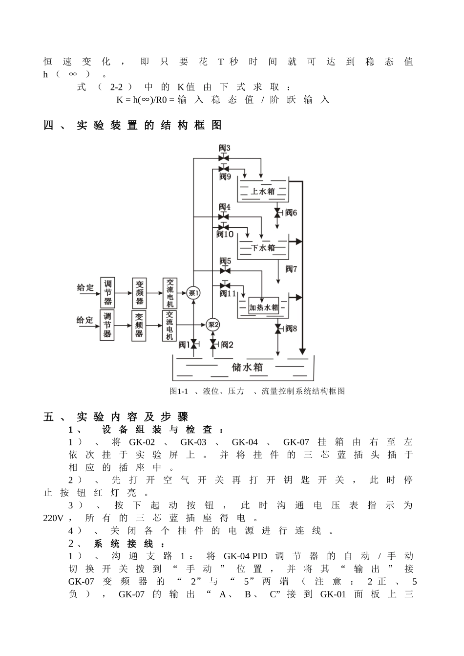 实验一单容水箱对象特性的测试_第3页