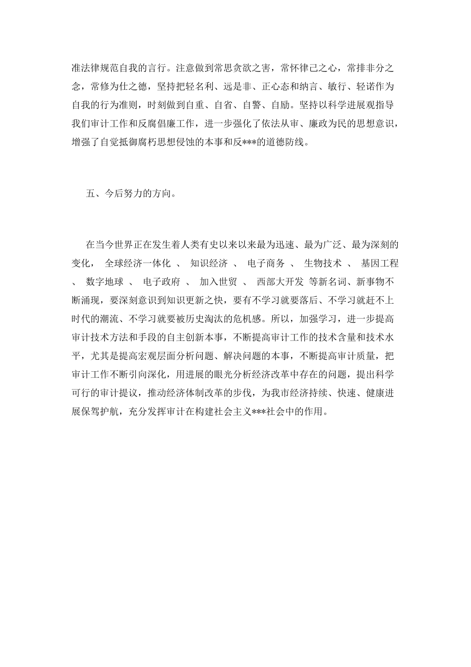 审计人员工作总结(八)_第3页