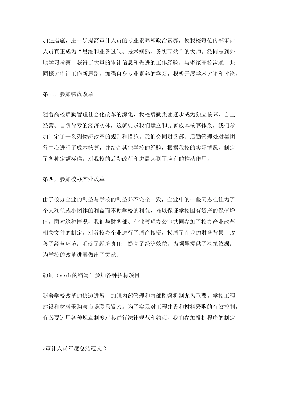 审计人员年度总结范文_第2页