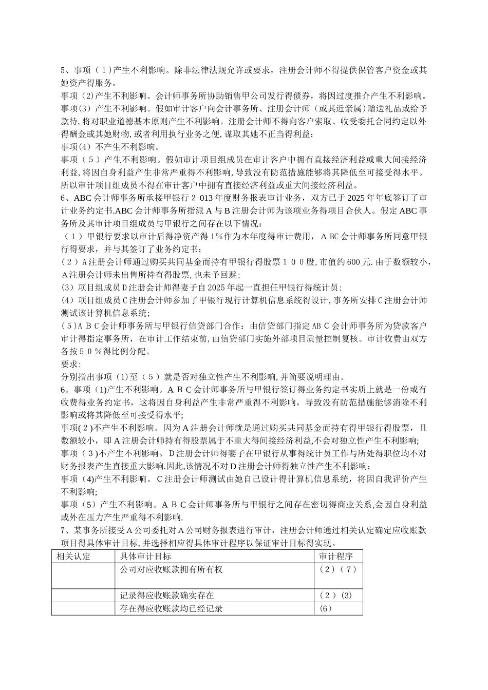 审计学复习题 答案_第2页