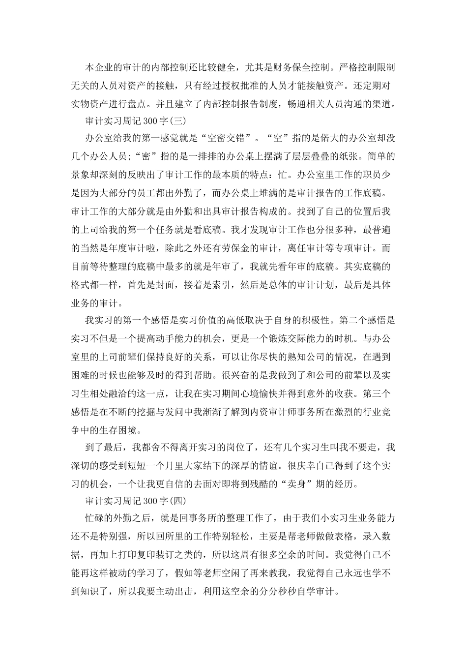 审计实习生周记_第2页