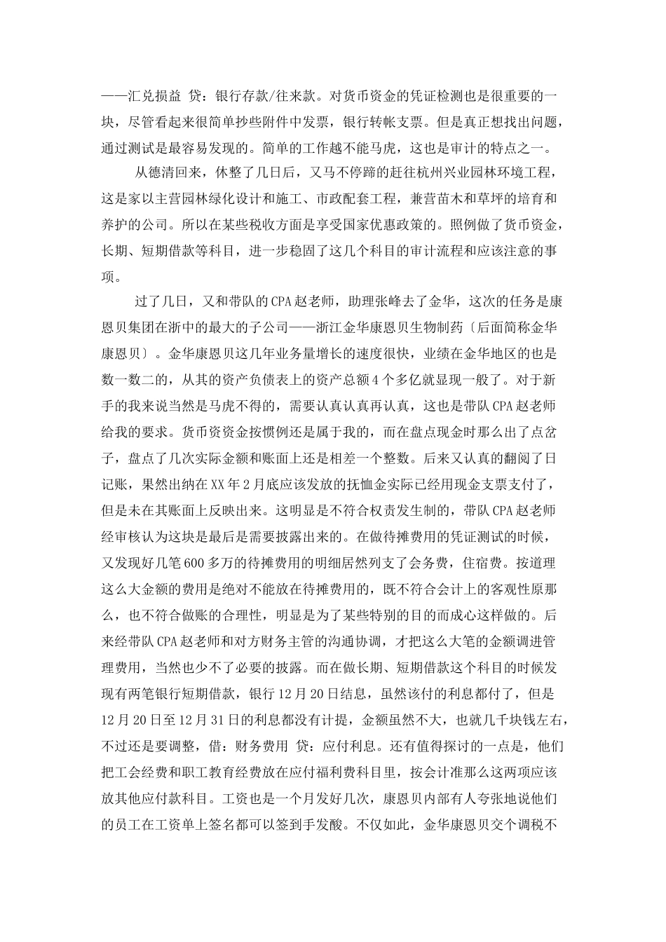 审计毕业生实习报告_第3页