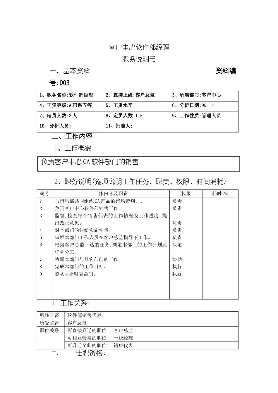 客户中心软件部经理岗位职责_第2页