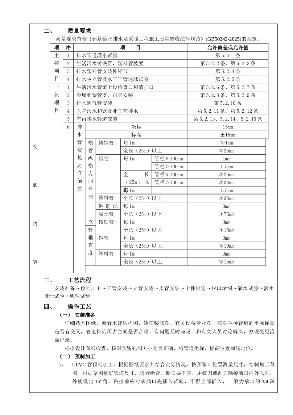 室内排水管道安装工程_第2页