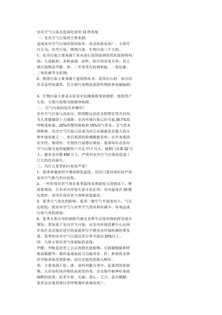 室内空气污染及造成危害的12种表现