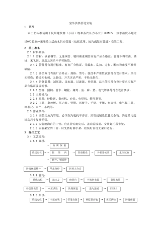 室外供热管道安装工艺