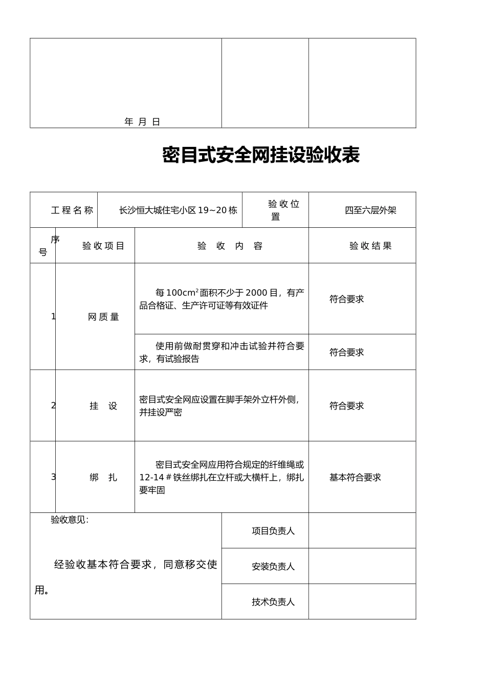 密目式安全网挂设验收表_第2页