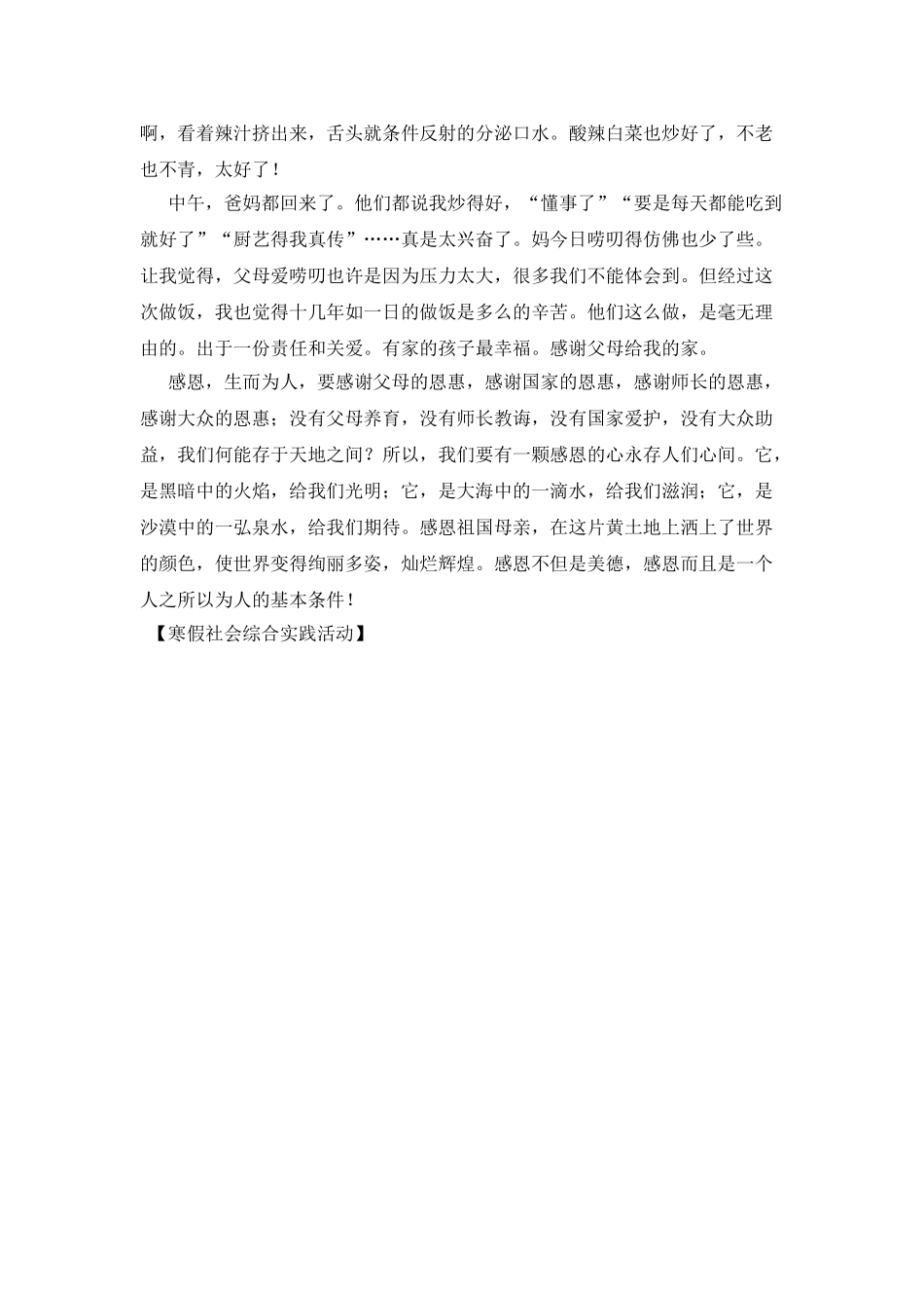 寒假社会综合实践活动_第2页