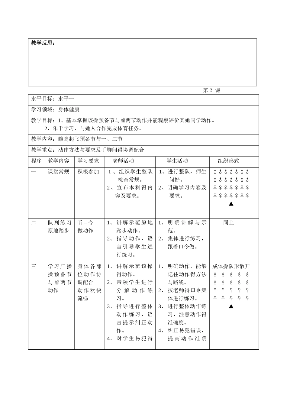 小学体育水平一教案全集_第3页