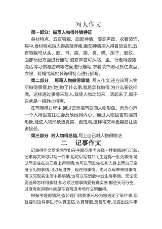 小学作文-写作套路总结