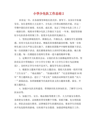 小学少先队工作总结2