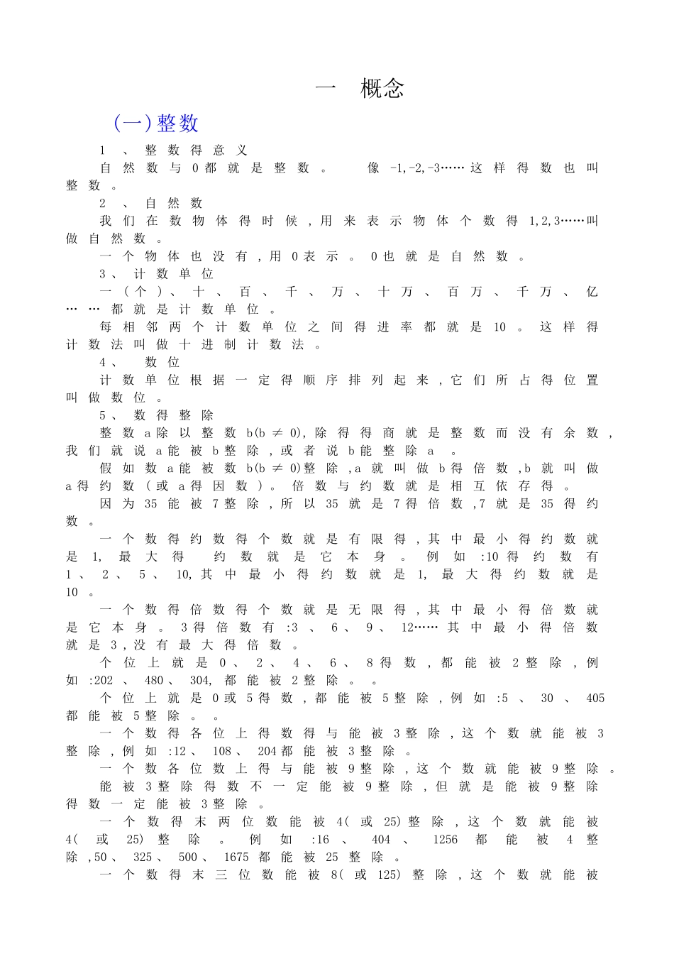 小学数学数与代数知识整理_第2页