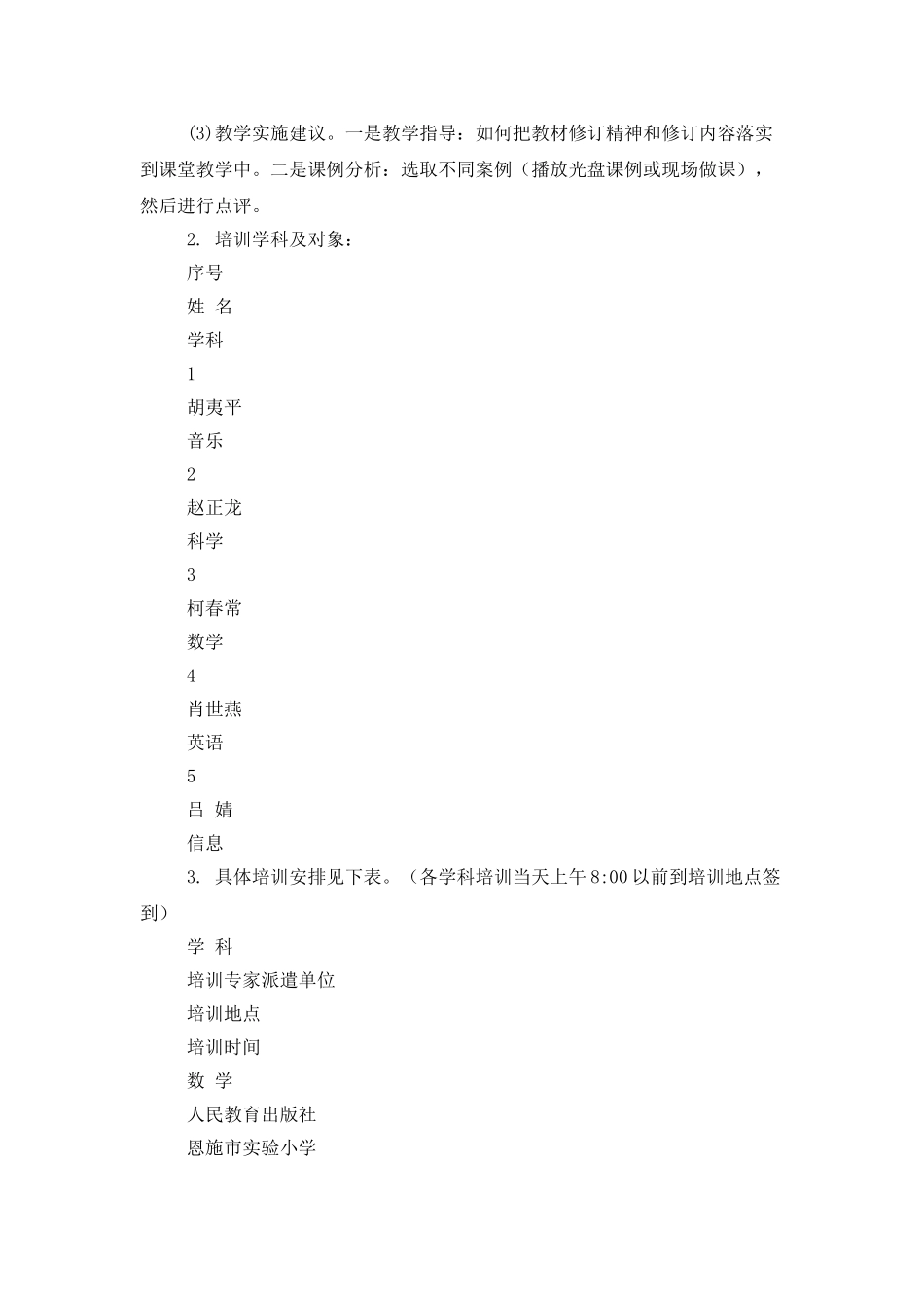 小学暑期教师培训的工作计划参考_第3页