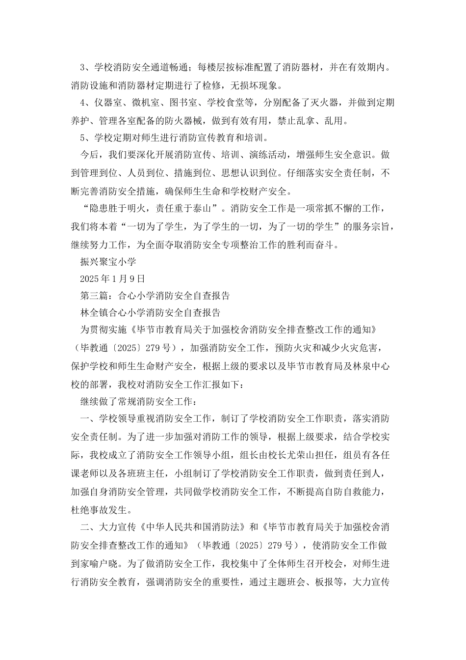 小学消防安全自查报告_第3页