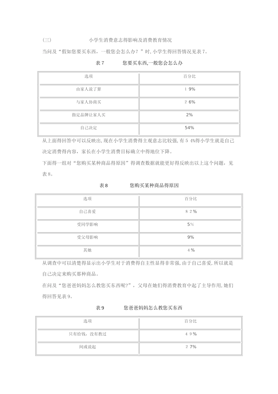 小学生消费情况调查报告_第3页