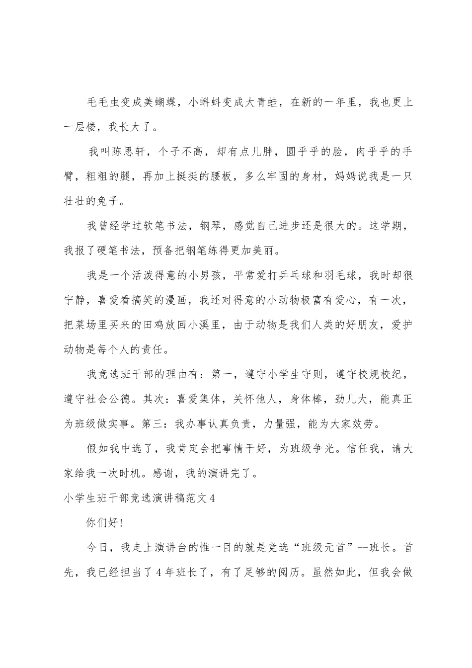 小学生班干部竞选演讲稿范文_第3页