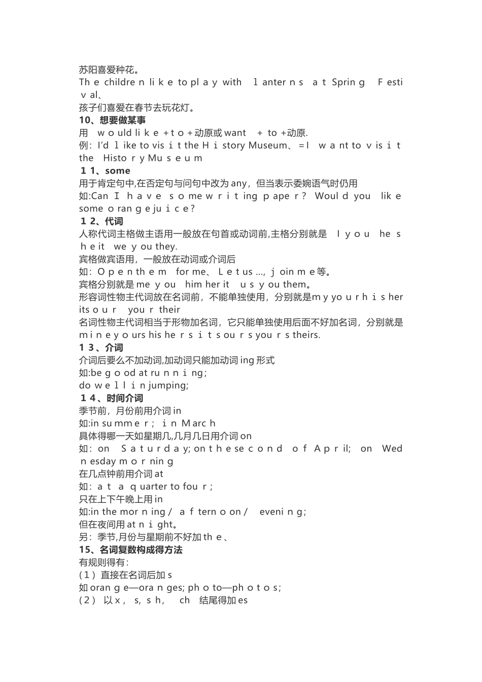 小学阶段必备的英语语法知识点_第3页