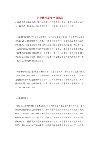 小普林尼是哪个国家的