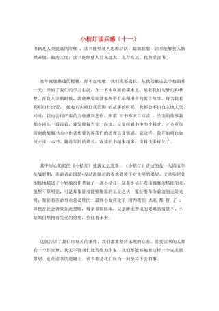 小桔灯读后感(十一)