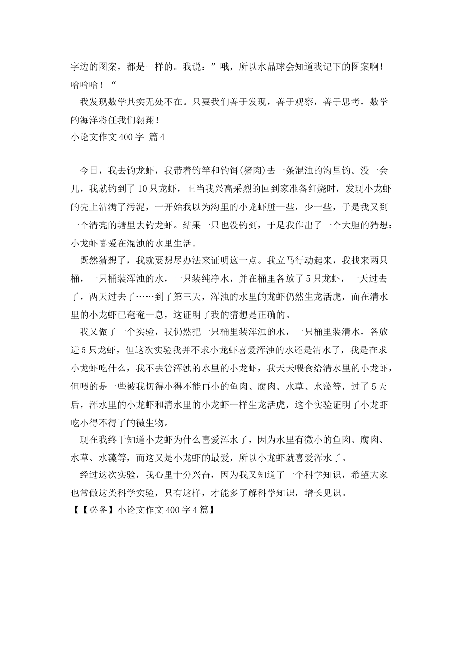 小论文作文400字4篇_第3页
