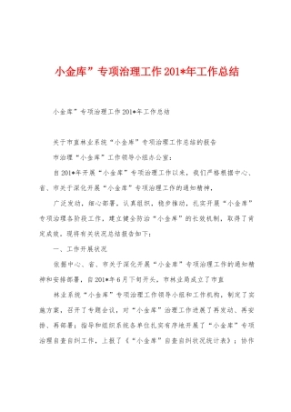 小金库”专项治理工作2025年年工作总结