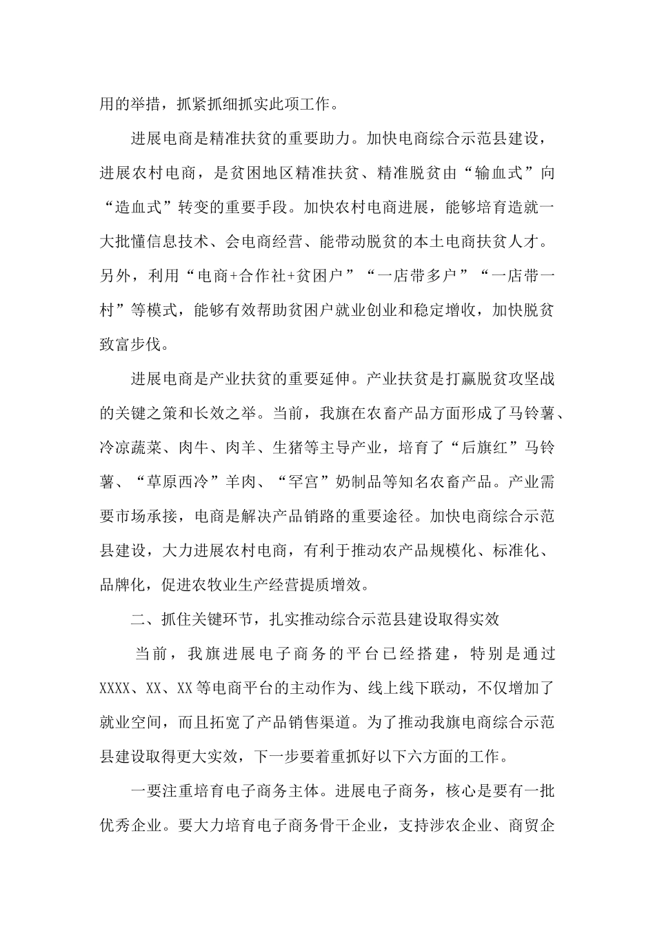 局长在2025年全市电子商务进农村综合示范县项目会上的讲话范文_第2页
