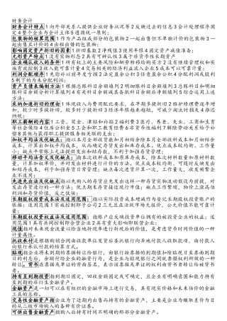 山东专升本会计专业课三门名词解释及简答