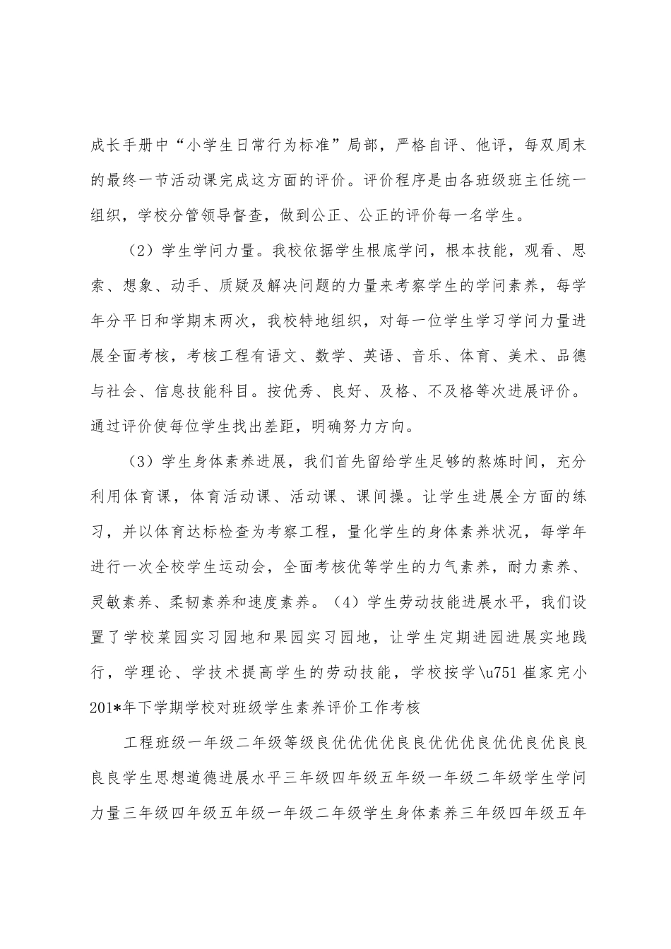 崔家完小学生评价工作总结报告_第3页