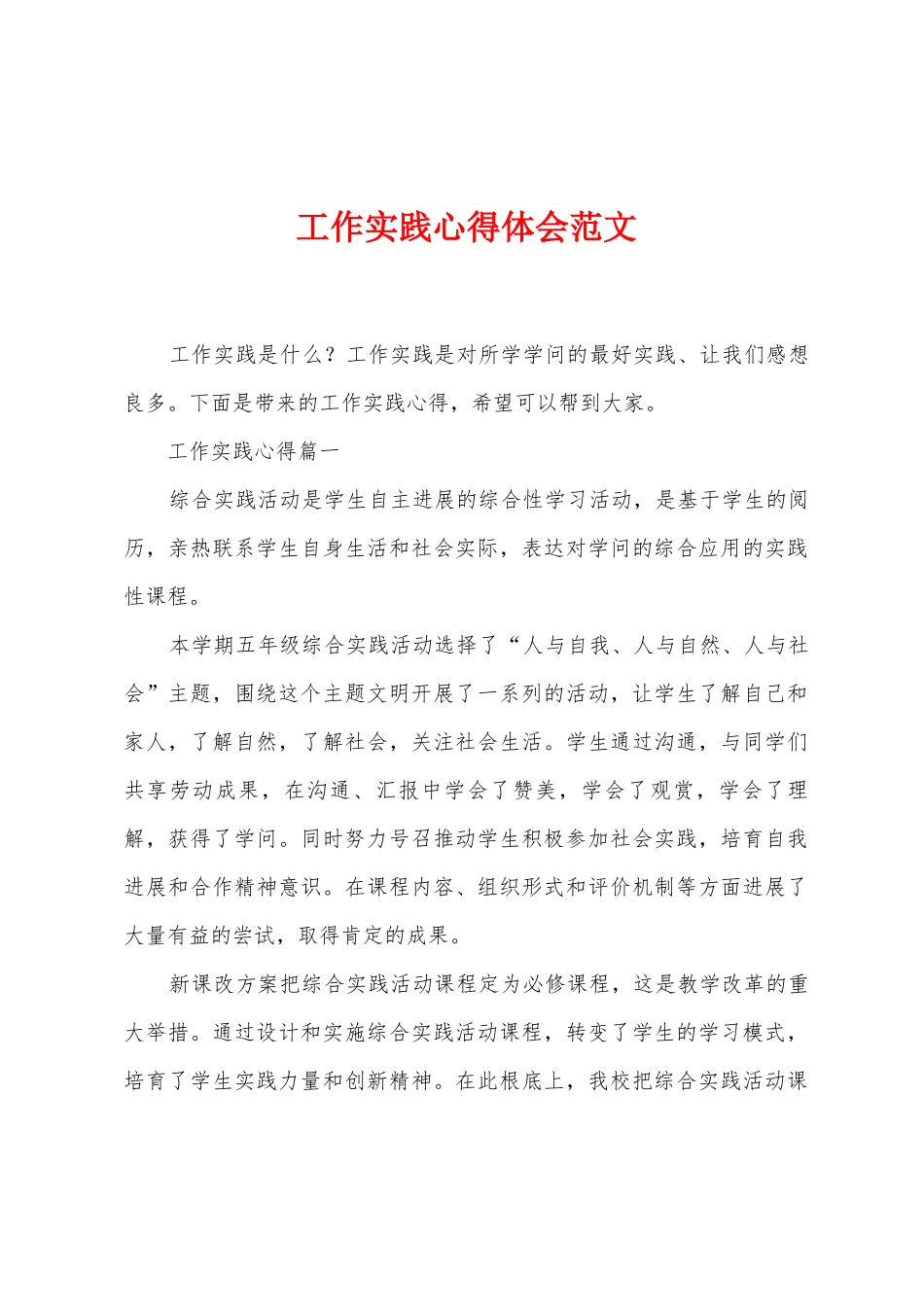 工作实践心得体会范文_第1页