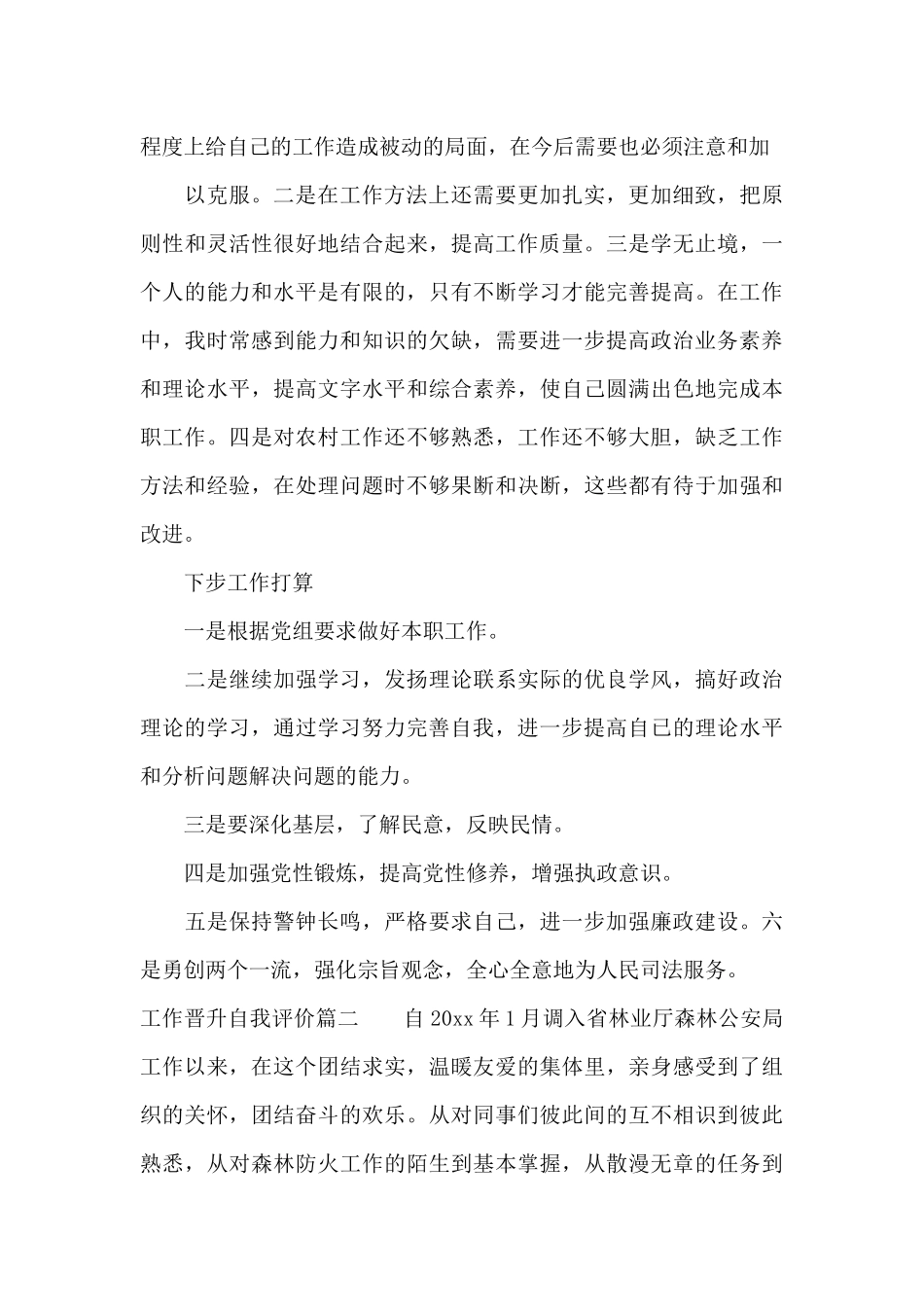 工作晋升自我评价（精编版）_第3页