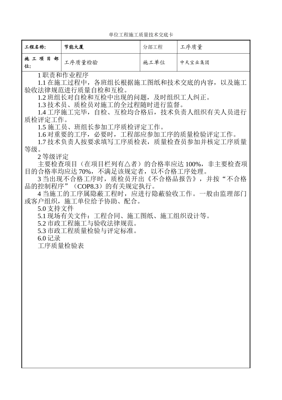 工序质量检验交底卡_第1页