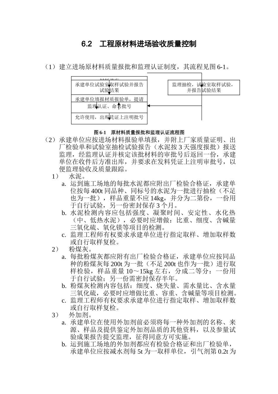 工程原材料及混凝土监测试验监理实施细则_第2页