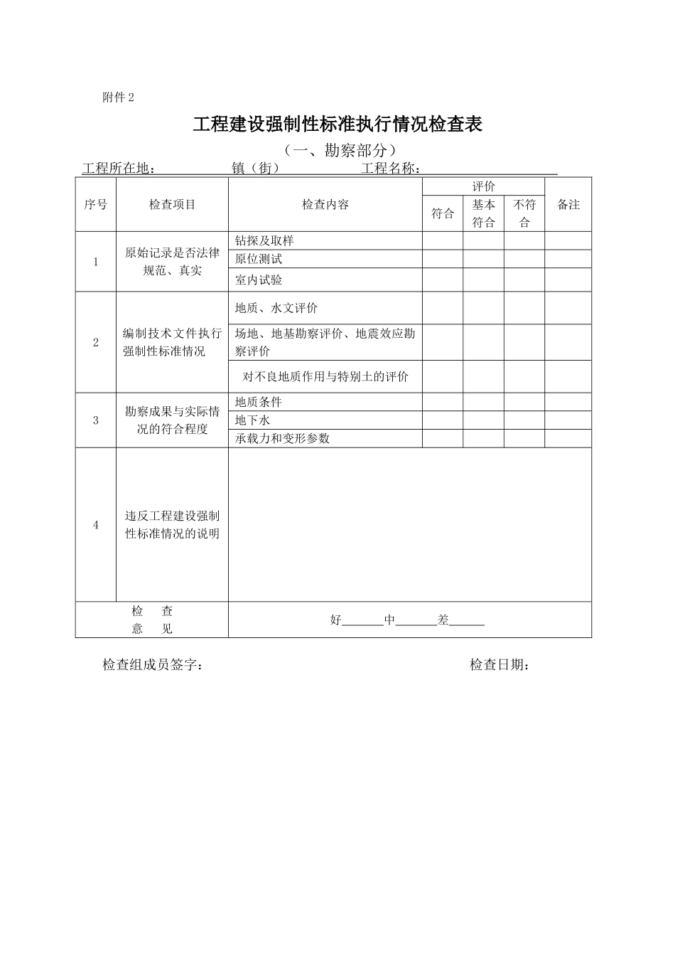 工程建设强制性标准执行情况检查表_第1页