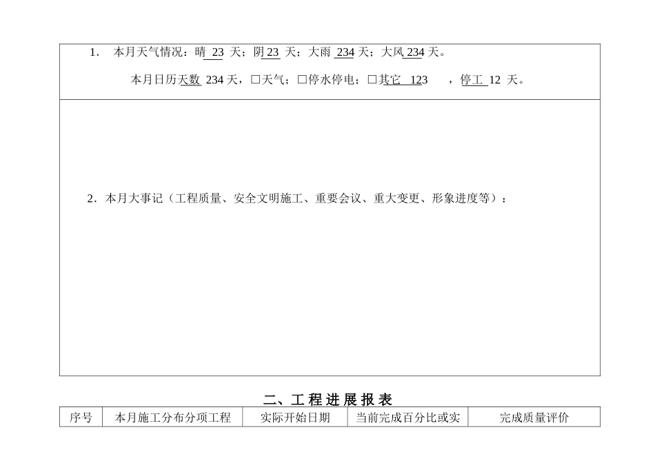 工程建设监理月报表_第2页
