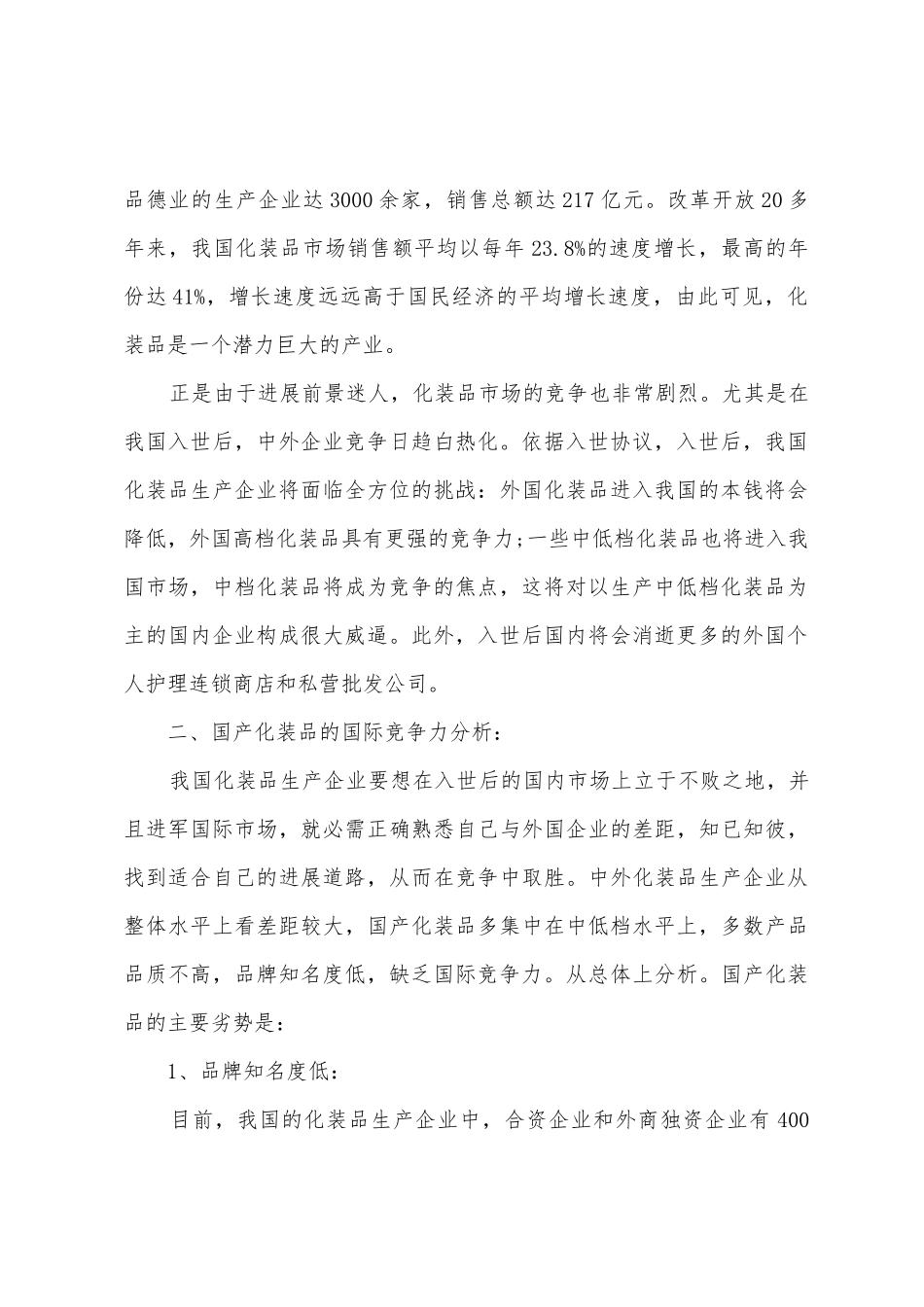市场销售计划书模板_第2页